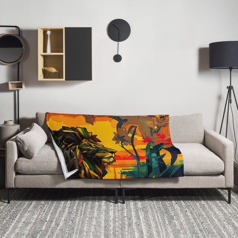 Lion Mama Africa Blanket